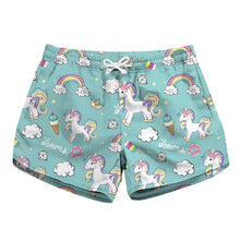 Load image into Gallery viewer, New Women's High Waist Shorts Summer Beach Style Casual Shorts Fruit Ice Cream Santa Claus Unicorn Shorts 3D Print Sweatpant