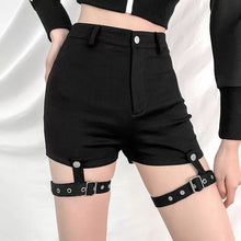 Load image into Gallery viewer, kpop Blackpink LISA the same Black Slim high waist shorts women korean streetwear dance sexy casual shorts female summer clothes
