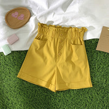 Load image into Gallery viewer, LXS22 Summer loose high waist casual wide legs were thin and versatile tide flower bud shorts
