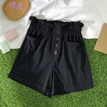 Load image into Gallery viewer, LXS22 Summer loose high waist casual wide legs were thin and versatile tide flower bud shorts
