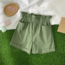 Load image into Gallery viewer, LXS22 Summer loose high waist casual wide legs were thin and versatile tide flower bud shorts
