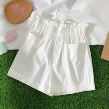 Load image into Gallery viewer, LXS22 Summer loose high waist casual wide legs were thin and versatile tide flower bud shorts

